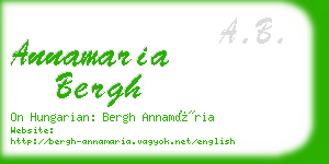 annamaria bergh business card